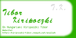 tibor kiripoczki business card